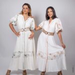 Robe longue broderie